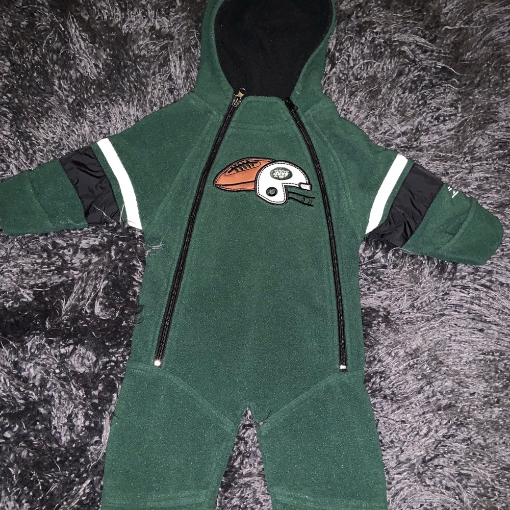 Jets winter baby onesie
